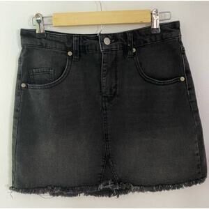 Wild Fable Black denim mini skirt